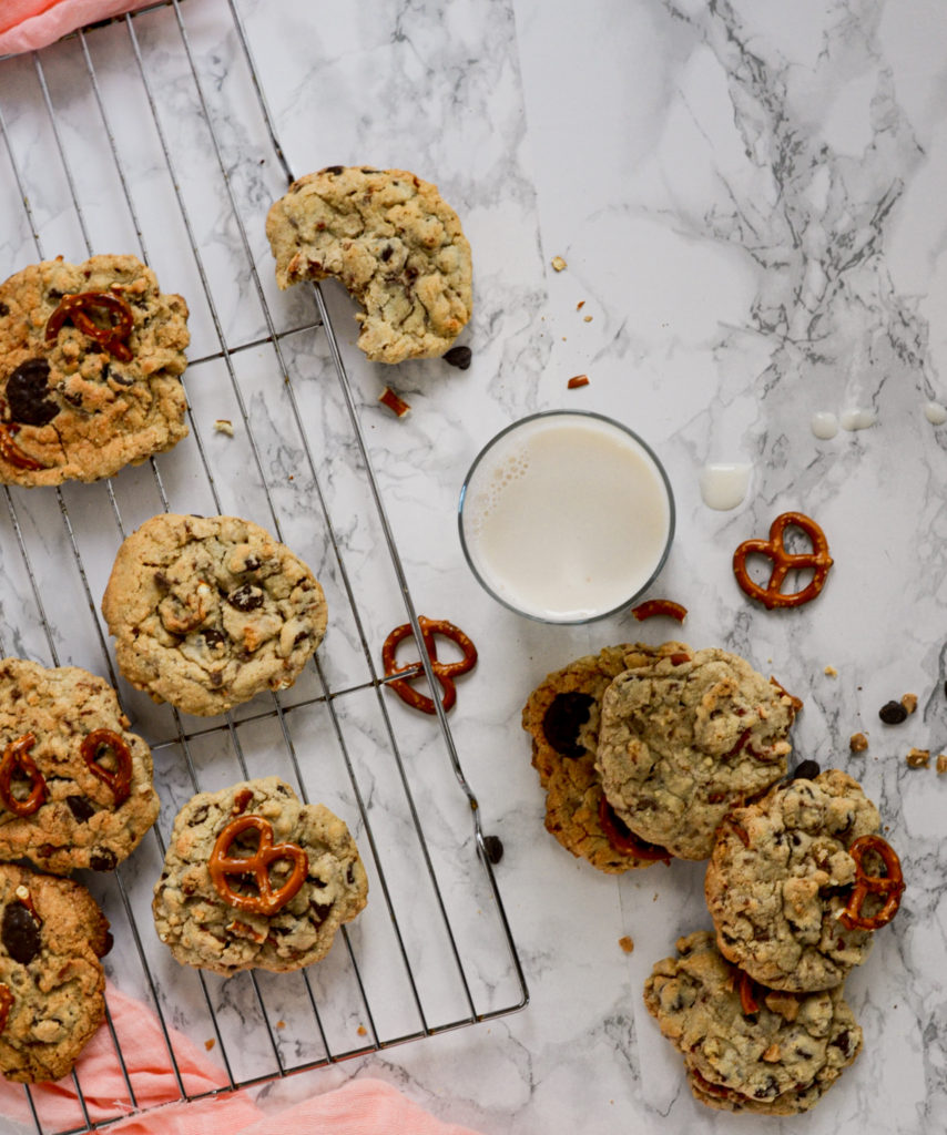 Chocolate Chip Pretzel Toffee Cookies Sweet Savory Sour